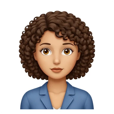 Cabelo cacheado,curto,morena sticker