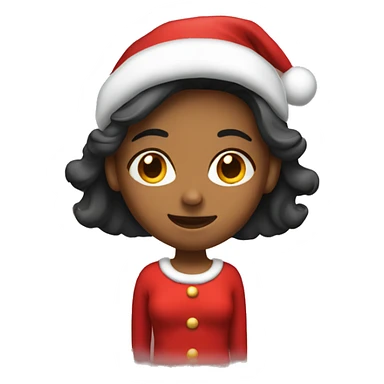 a girl in a santa suit sticker