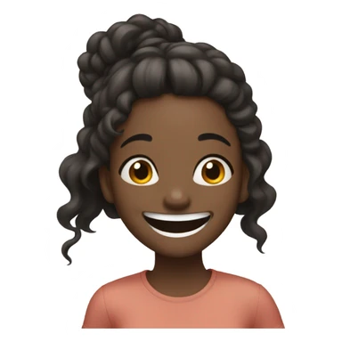 Black girl laughing  sticker