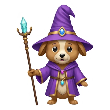 Dog wizard sticker
