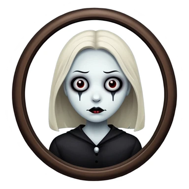 Spooky killer on mirror behind me sticker