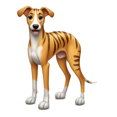 Fawn tiger greyhound sit sticker