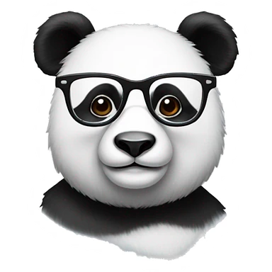 Panda with glasses sticker