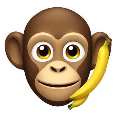 monkey with banana  sticker