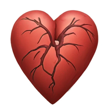 a veiny heart sticker