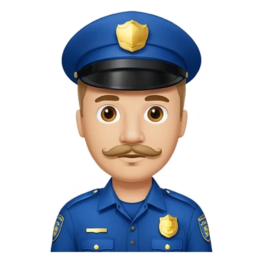 mustaches police sticker