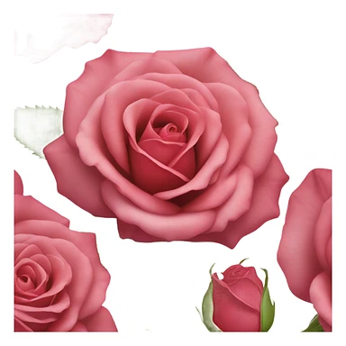 Rose with cherry color  sticker