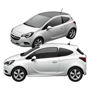 white opel corsa sticker