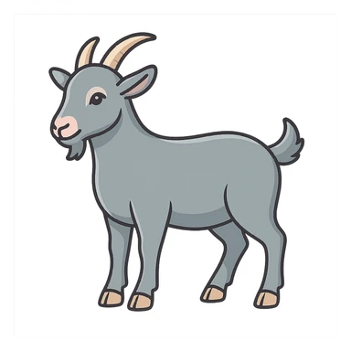 Edit the goat symbol of the year in Feng Shui, Chinese Eastern style with thin clean contours, soft rounded shapes, pastel palette #98B5BC, #B5B3C1, #C9A3C9, #E4C0CA, #F7DCD1, #F7C0AA, detailed shadows and highlights, soft lighting, transparent background, less cute, no decorative elements. Silhouette and appearance as in the reference. sticker