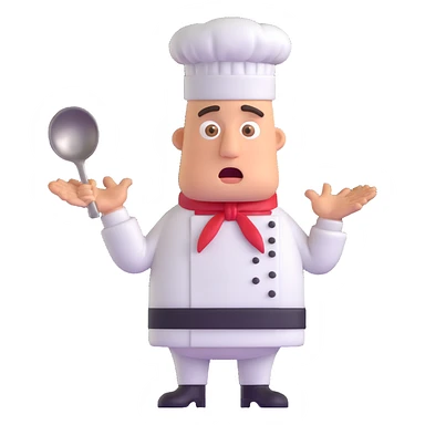 chef shouting orders, intense eyes, drill sergeant style sticker
