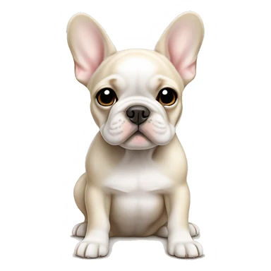 Beige but whiter French bulldog puppy  sticker