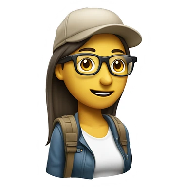 Un homme qui porte des lunettes et une casquette embrasse une femme qui a les cheveux long et attachés sticker