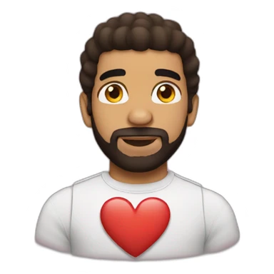 drake with heart hair sticker