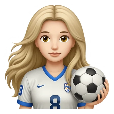 Long Haired Football Players, Female player sticker