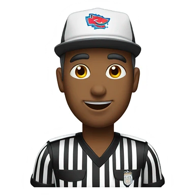 Referee wearing a Kansas city hat  sticker