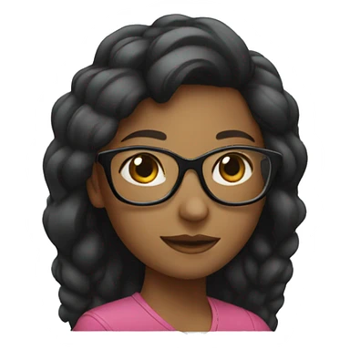 girl with macbook wearing glasses sticker