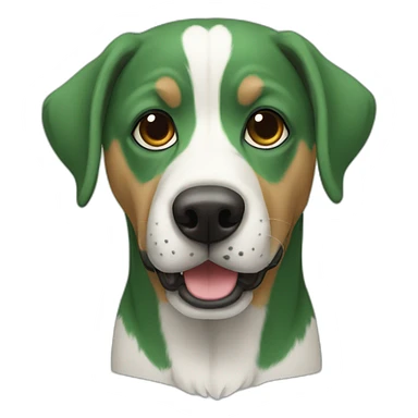 chien vert sticker