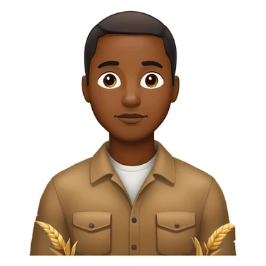 Black guy in field  sticker