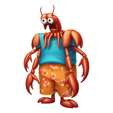 Lobster and swim short suffering  sticker