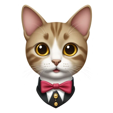 cat wearing fancy outfit sticker