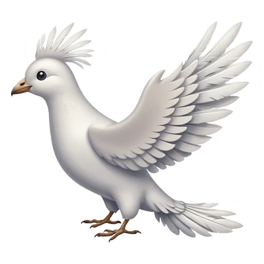 A dovetail consisting of white feathers. Tail only. sticker