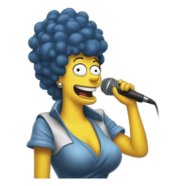 marge simpson metal singer sticker