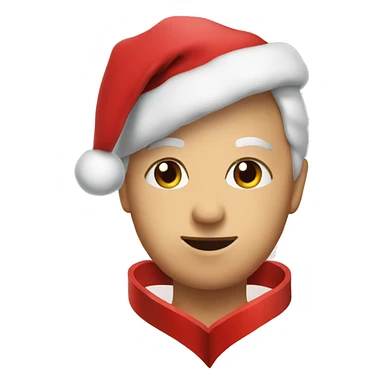 Christmas heart sticker