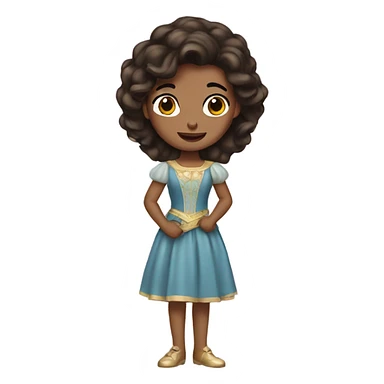 Brunette princess sticker