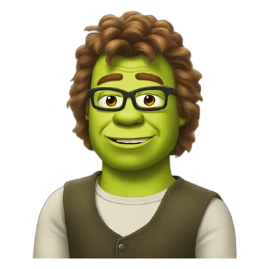 shrek als rick astley sticker