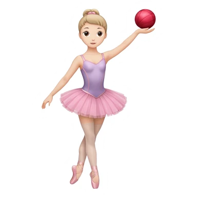 full body balet holding ball sticker