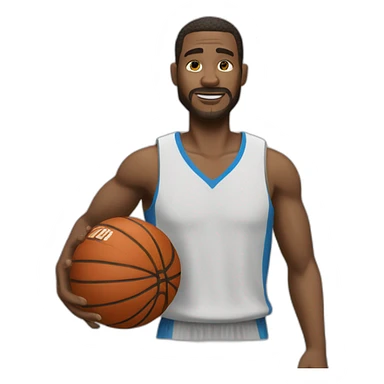 un homme qui fait du basket sticker