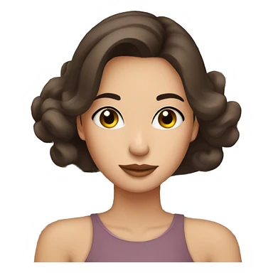 brunette beautiful girl smells  peonies sticker