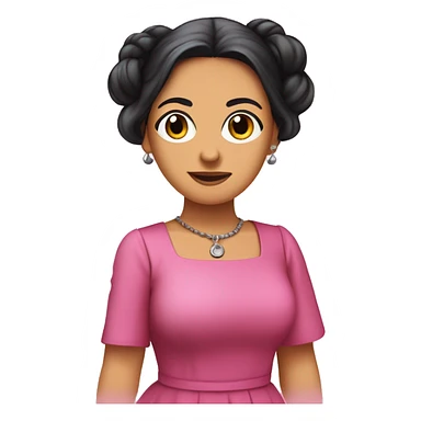 Mariana Bracetti Cuevas was a patriot and leader of the Puerto Rico independence movement. Pink dress. 2 pigtails. Dark hair older woman. sticker