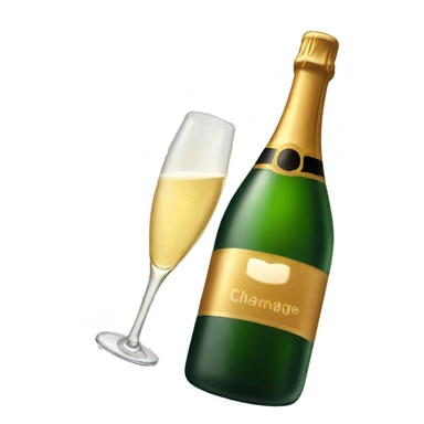 Bottle of champagne  sticker