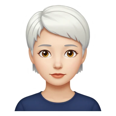 vovó cabelo branco curto sticker