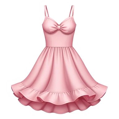 pastel pink spring dress floating in the air sticker