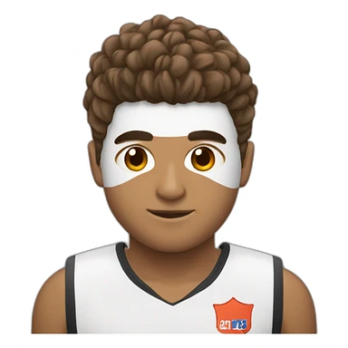 Joueur de foot cheveux brun sticker