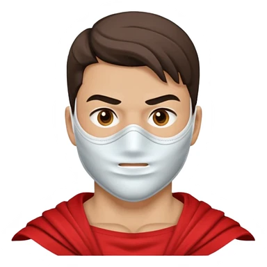 “hero with half-face mask sticker