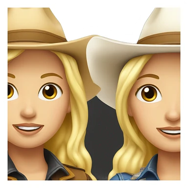 Two blonde cowgirls  sticker