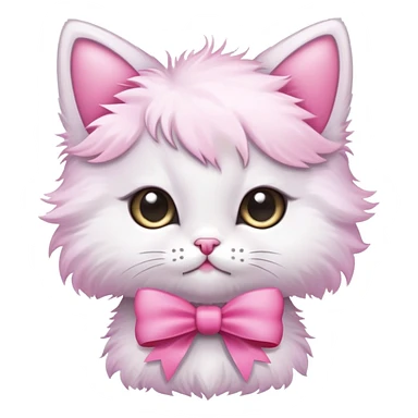 cute kitten with a pink bow sticker