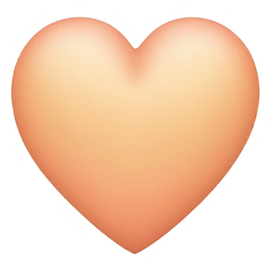 pastel peach heart sticker