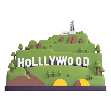 Hollywood sign sticker