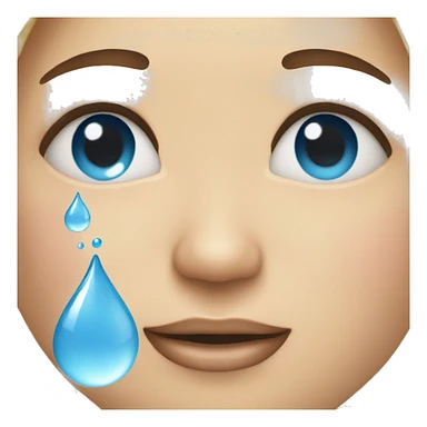 water droplet on face sticker