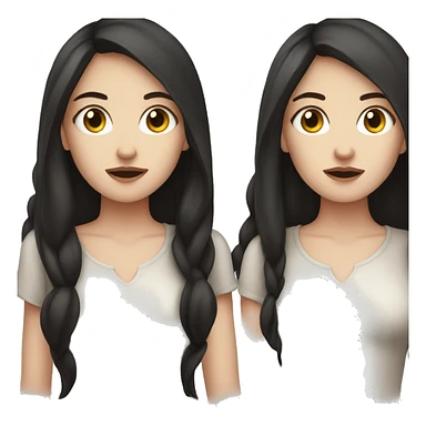 Pale girl with dark hair rolling eyes sticker