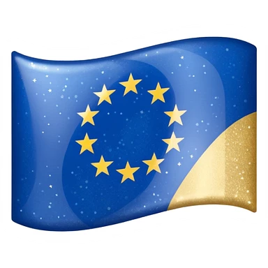 european union flag with sparkles sticker