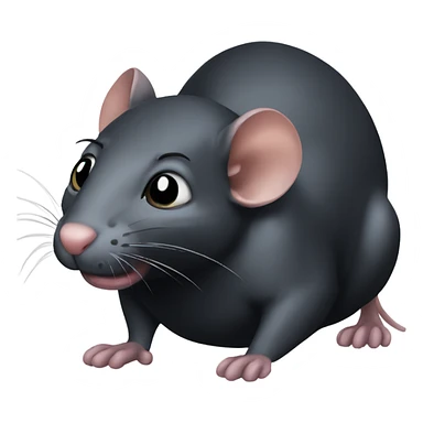 Black rat sticker