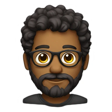 hombre de piel oscura pelo corto y rizado con lentes de sol  sticker