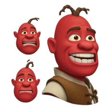 red-shrek sticker