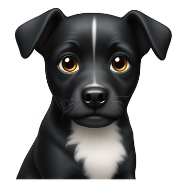 Little black dog sticker