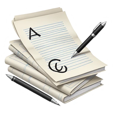 generate a small emoji for the word "artificial intelligence notes" sticker